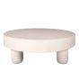 Lorna ronde salontafel - ø110 cm - marmer composiet - wit