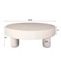 Lorna ronde salontafel - ø110 cm - marmer composiet - wit