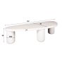 Vero organische salontafel - 157 cm - marmer - wit