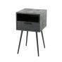 Mariah nachtkastje 1L mangohout zwart van het woonmerk Fraaai