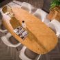 Brent eettafel 215 cm organisch - gerecycled teakhout fineer