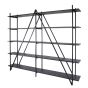Kingsley stellingkast 220 cm XL 5 laags - grijs