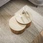 Eshal salontafel set van 2 halfrond - zand
