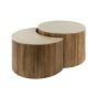 Eshal salontafel set van 2 halfrond - zand