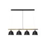 Banu hanglamp 4L - hout zwart