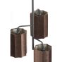 Edisa hanglamp 3L - velvet donkerbruin