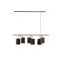 Edisa hanglamp 6L - velvet donker bruin