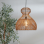 Vime hanglamp Ø41x41 cm rotan donker bruin van het woonmerk Light&Living