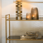 Mariki kast 100x40x90 cm smoke glas/goud van het woonmerk Light&Living