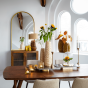 Mocu kast 100x40x85 cm glas/hout bruin van het woonmerk Light&Living