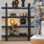 Muden kast 160x40x184 cm mat zwart van het woonmerk Light&Living
