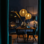Chisa kast open 97x42x202 cm bruin/zwart van het woonmerk Light&Living