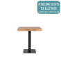 Restauranttafel 70x70x74 cm - straight edge - espresso