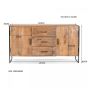 Elin dressoirs 150 cm mangohout - naturel