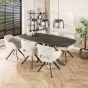 Lazio eettafel deens ovaal 215 cm - donkergrijs