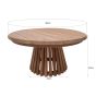 Cindo ronde tuin salontafel 80 cm - naturel