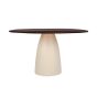Marron eettafel rond 140cm - bruin