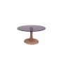 Faye bijzettafel ø75 cm hout/glas - almond