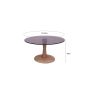 Faye bijzettafel ø75 cm hout/glas - almond
