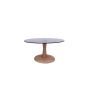 Faye bijzettafel ø75 cm hout/glas - almond