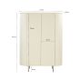 Patou wandkast hout 150 cm - ivoor
