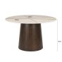 Brix Bottecino eettafel ø130 cm - donkerbruin/beige