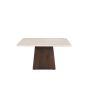 Bottecino bijzettafel vierkant 75 cm - donkerbruin/beige