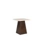 Bottecino bijzettafel vierkant 45 cm - donkerbruin/beige