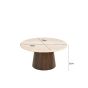Bottecino bijzettafel ø75 cm - donkerbruin/beige