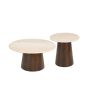 Bottecino bijzettafel ø45 cm - donkerbruin/beige