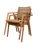 Anya stapelstoel - teakhout