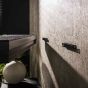 Sani wandplank - 100 cm - metallic - zwart