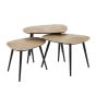 Samia salontafel set van 3 vierhoekig - brons