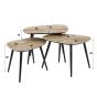 Samia salontafel set van 3 vierhoekig - brons