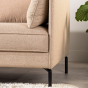 Danny 3-zitsbank hoekbank links stof beige