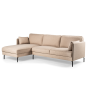 Danny 3-zitsbank hoekbank links stof beige