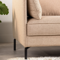 Danny 3-zitsbank hoekbank rechts stof beige