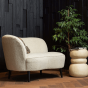 Sara lounge fauteuil links teddy off white van het woonmerk Woood