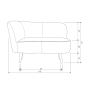 Sara lounge fauteuil links teddy off white van het woonmerk Woood