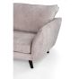 Collin 3-zits hoekbank links stof - beige/poot zwart