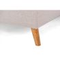 Darcy 3-zits U-bank links stof - beige/poot eiken