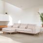 Grande 3-zits hoekbank links stof - beige