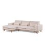 Grande 3-zits hoekbank links stof - beige