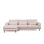 Grande 3-zits hoekbank links stof - beige