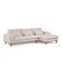 Grande 3-zits hoekbank rechts stof - beige