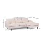 Sophie 3-zitsbank L+R stof - beige