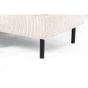 David 3-zits hoekbank rechts ribstof - beige
