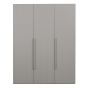 Rens 3-deurs wandkast 165 cm notenhout kiezelgrijs van het woonmerk Woood