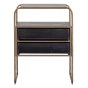Polite nachtkastje metaal/hout antique brass van het woonmerk BePurehome