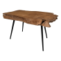 Haro rechthoekige eettafel 80x50x43 teakhout naturel